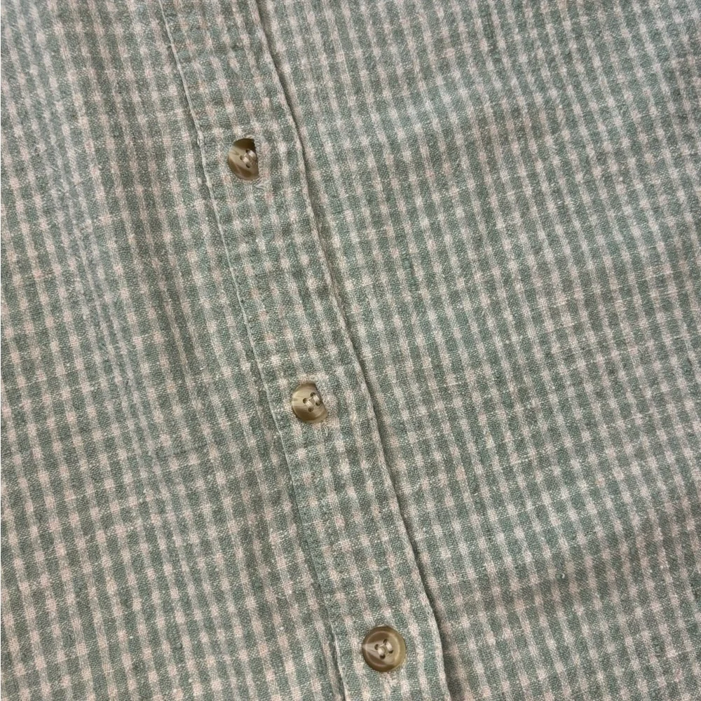 Silk Exchange Green Plaid Flannel Tank Top - Picture 3 of 5